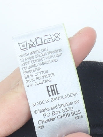 Marks and Spencer Womens Black Jeggings Size 12 Regular Fit