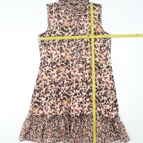 Lipsy Women’s Multicoloured Leopard Print Shift Dress UK 12