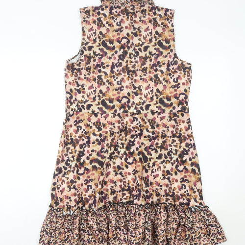 Lipsy Women’s Multicoloured Leopard Print Shift Dress UK 12