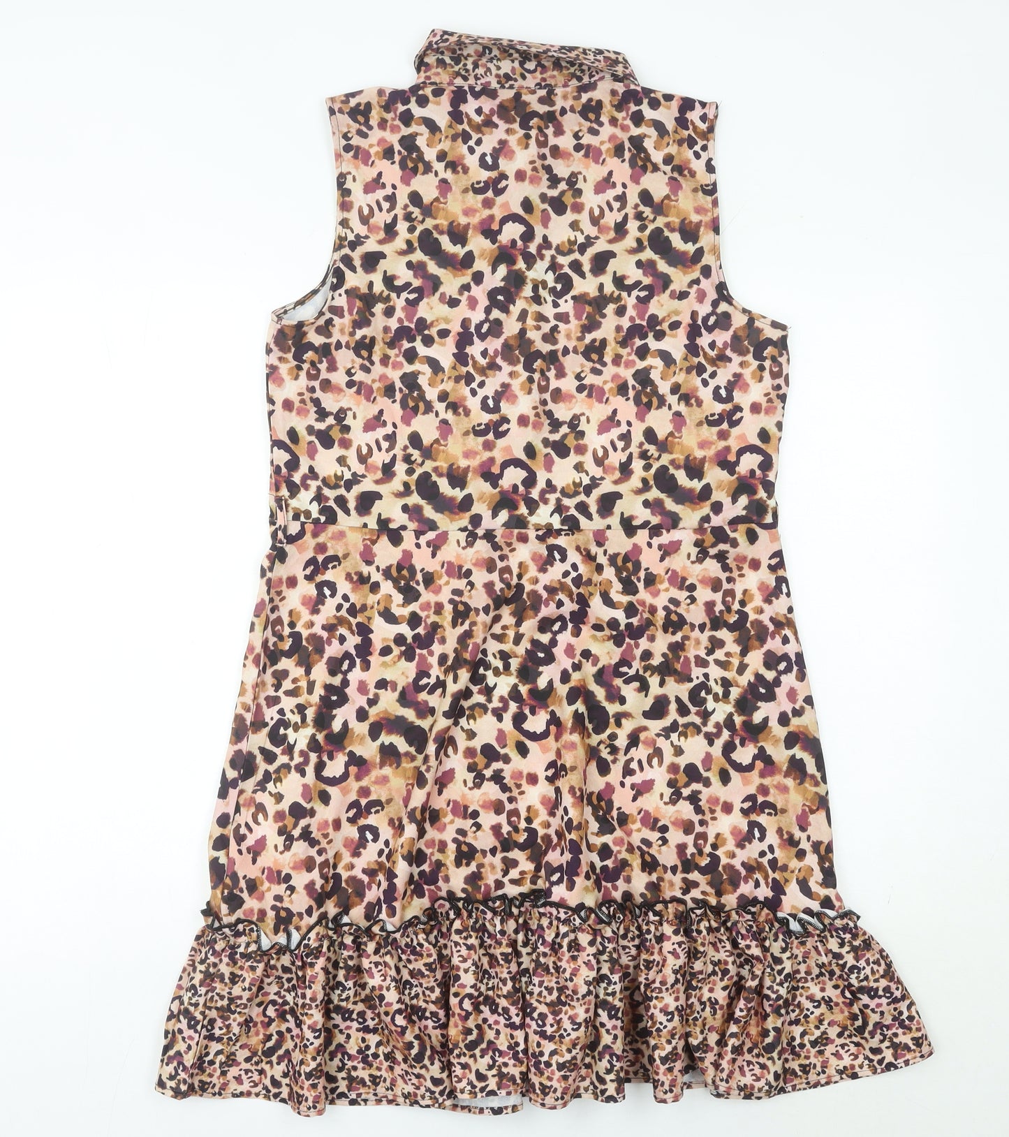 Lipsy Women’s Multicoloured Leopard Print Shift Dress UK 12