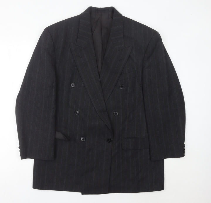 Marks and Spencer St Michael Men’s Grey Pinstripe Blazer 42in Chest Medium