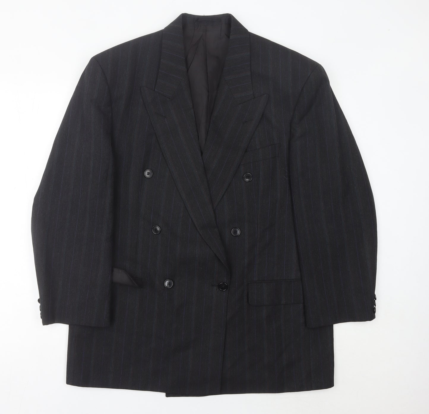 Marks and Spencer St Michael Men’s Grey Pinstripe Blazer 42in Chest Medium