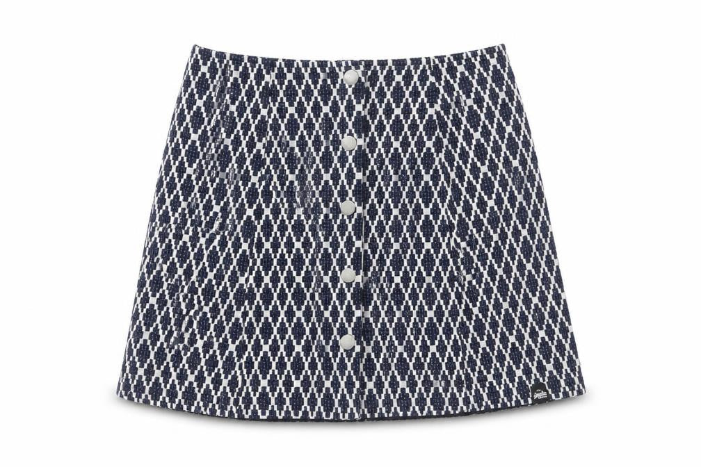 Superdry Women’s Blue Geometric A-Line Short Skirt Size M