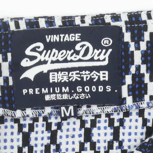 Superdry Women’s Blue Geometric A-Line Short Skirt Size M