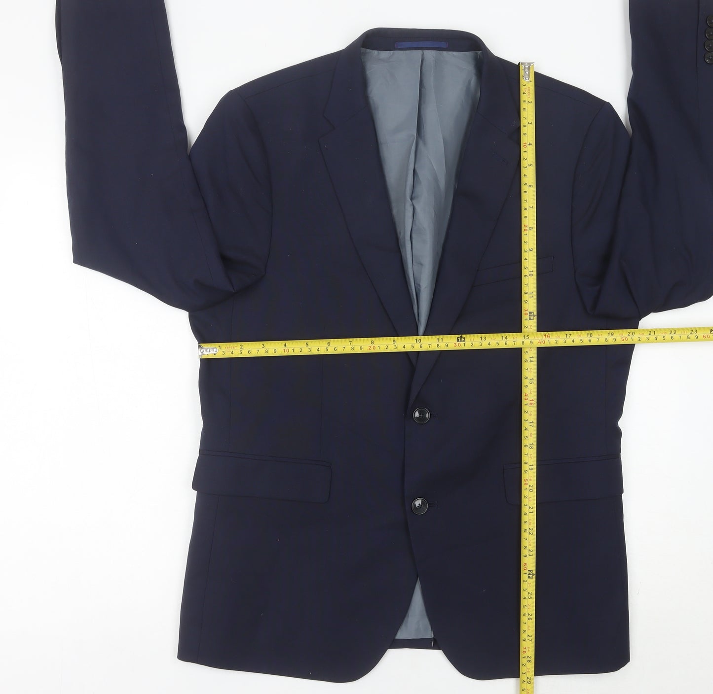 Burton Menswear Men Blue 42R Skinny Fit Blazer Jacket
