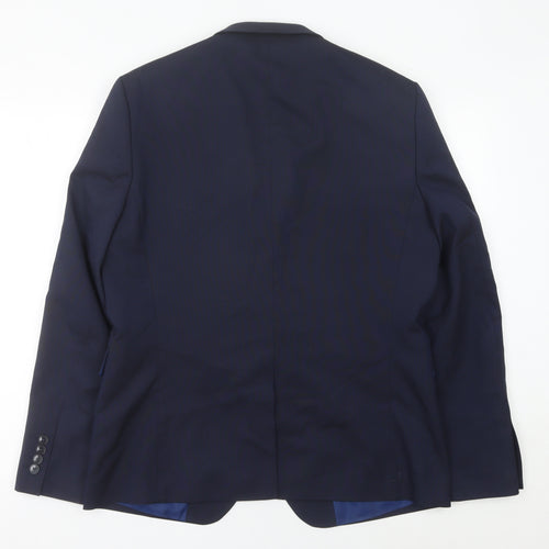 Burton Menswear Men Blue 42R Skinny Fit Blazer Jacket