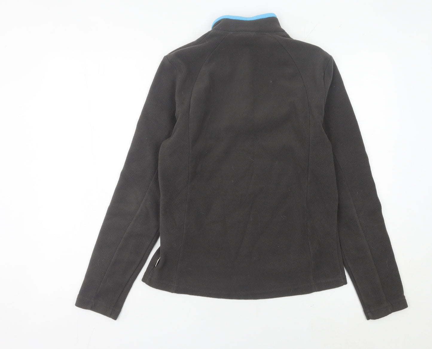 Quechua Women’s Black Fleece Sweatshirt Size 12 1/4 Zip Hiking Top