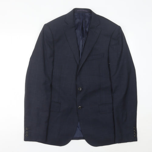 Marks and Spencer Men's Blue Wool Blazer Jacket 40R Medium