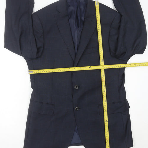 Marks and Spencer Men's Blue Wool Blazer Jacket 40R Medium
