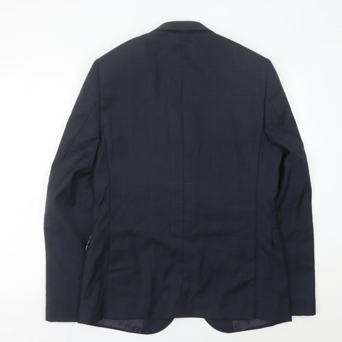 Marks and Spencer Men's Blue Wool Blazer Jacket 40R Medium