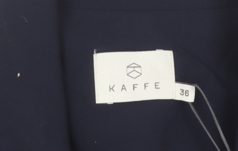 Kaffe Womens Blue Size 8 Slim Fit One-Button Blazer Jacket