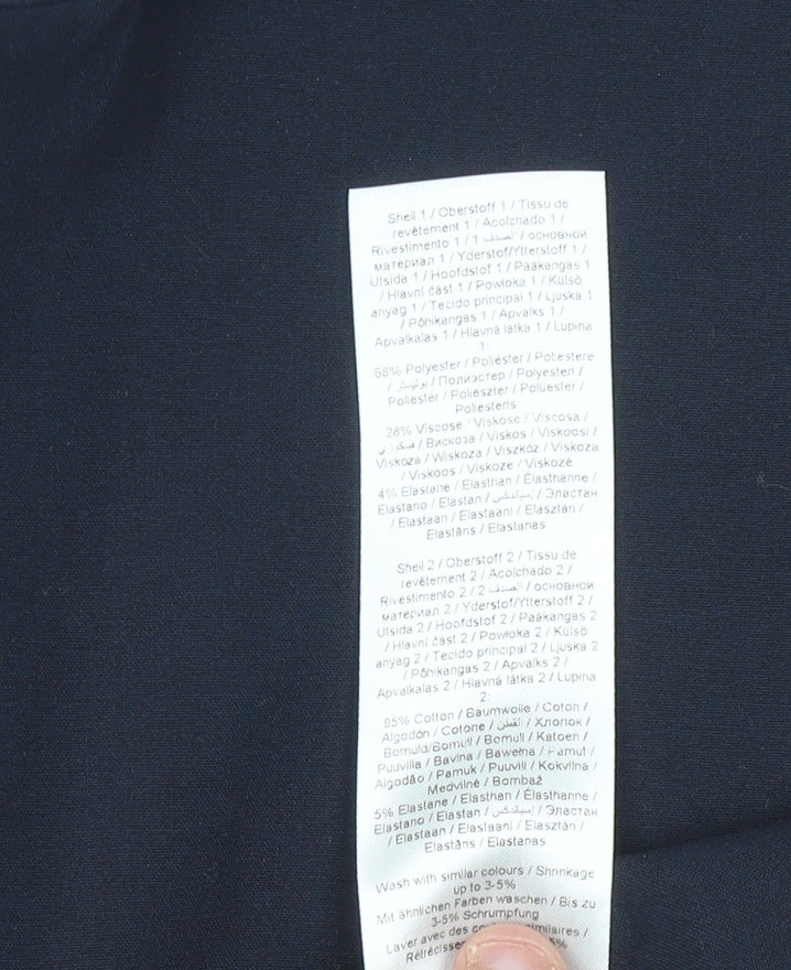 Kaffe Womens Blue Size 8 Slim Fit One-Button Blazer Jacket