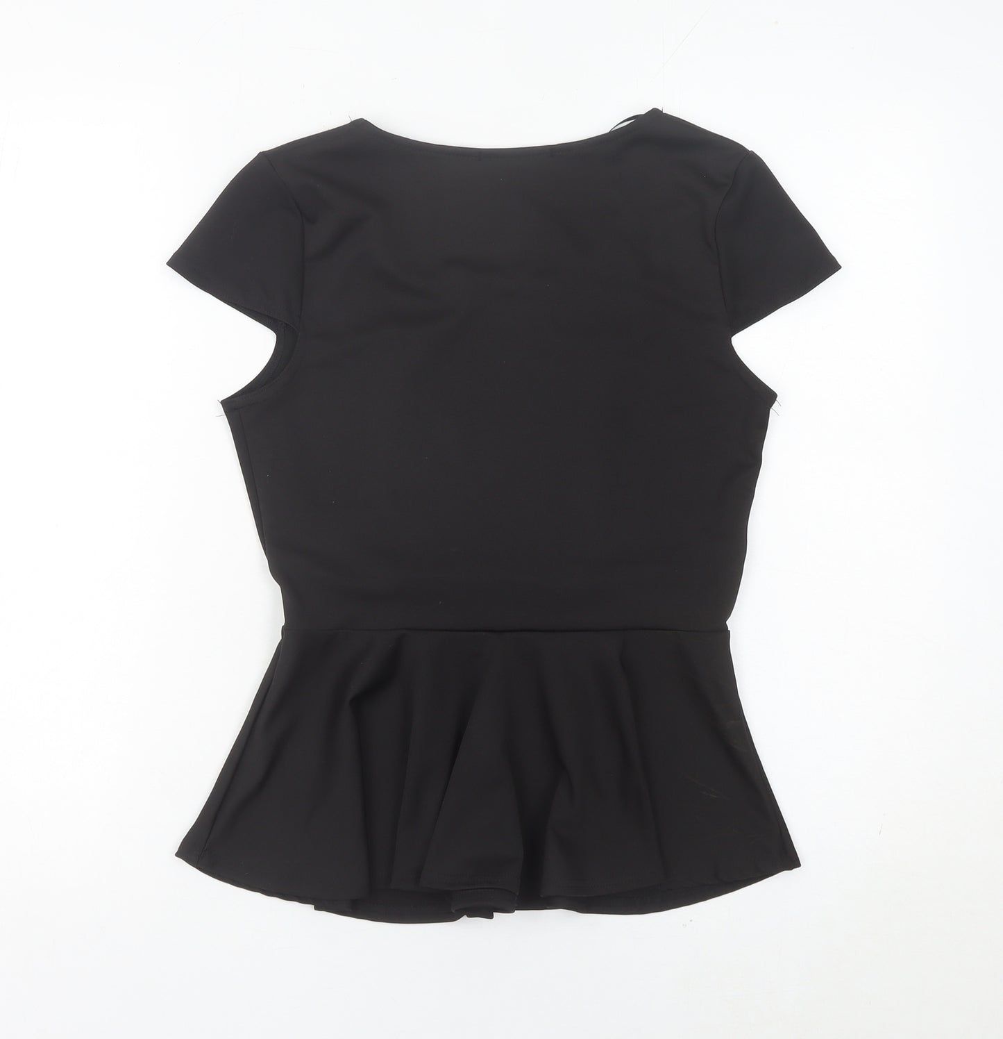 Select Women’s Black Size 6 Peplum Tunic Blouse with Belt