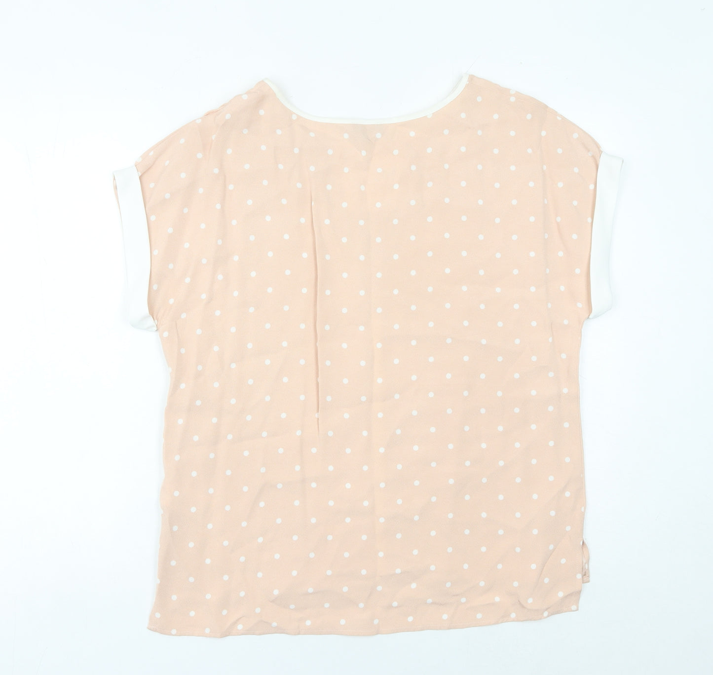 Phase Eight Women’s Beige Polka Dot Blouse Size 12 Tunic Top