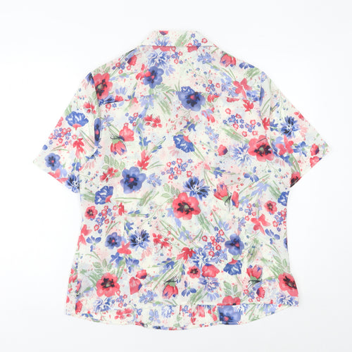 Honor Millburn Women’s Multicoloured Floral Button-Up Blouse Size 14