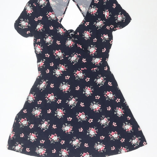 Abercrombie & Fitch Women’s Blue Floral A-Line Mini Dress M