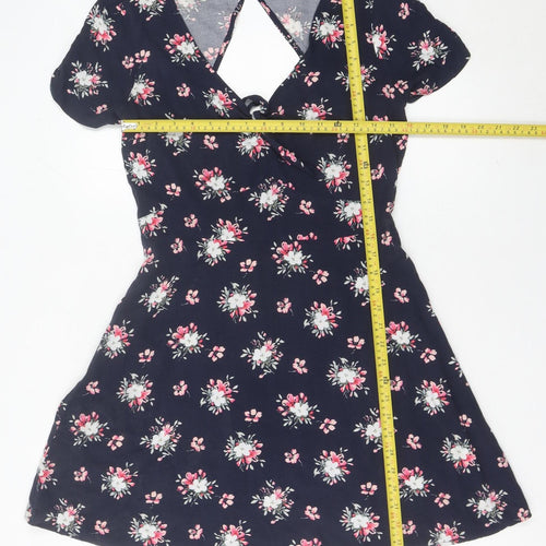 Abercrombie & Fitch Women’s Blue Floral A-Line Mini Dress M