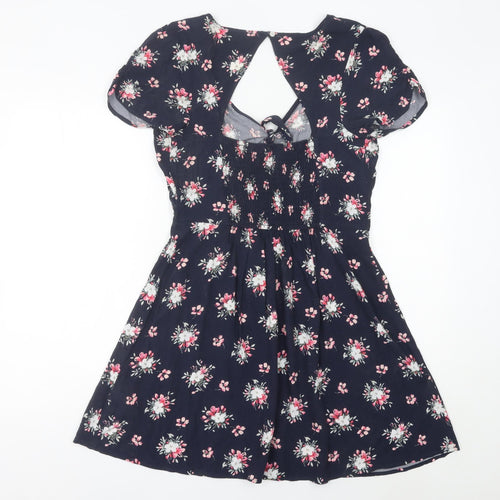 Abercrombie & Fitch Women’s Blue Floral A-Line Mini Dress M