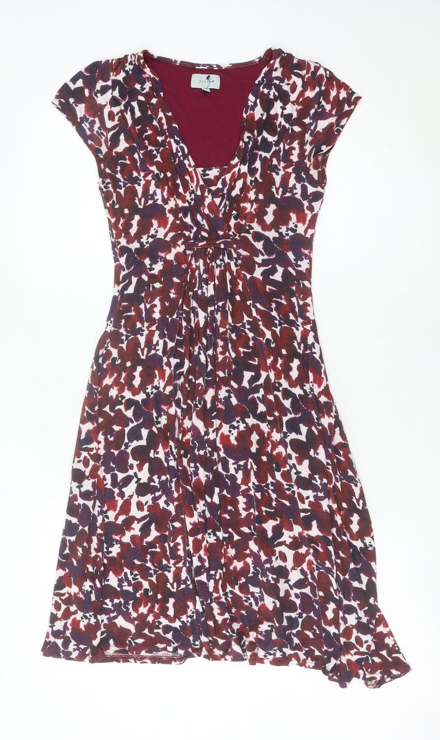 Jigsaw Womens Multicoloured XS A-Line Viscose Knee Dress