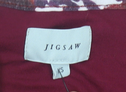 Jigsaw Womens Multicoloured XS A-Line Viscose Knee Dress