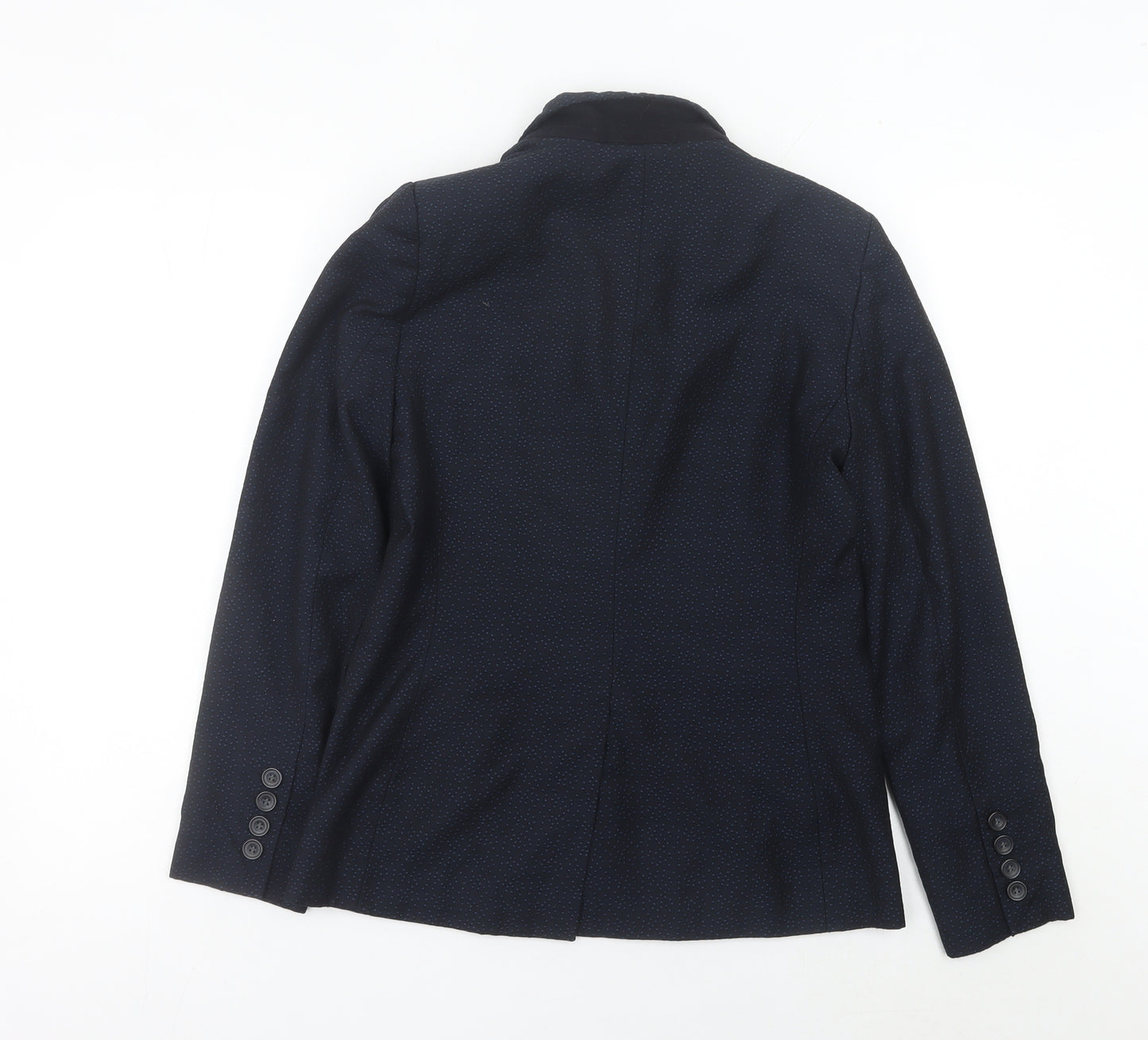 Next Women's Blue Polka Dot Blazer Jacket Size 12 Regular Fit