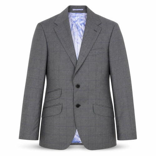 Charles Tyrwhitt Men Grey 36 Blazer Jacket Wool Cashmere Check