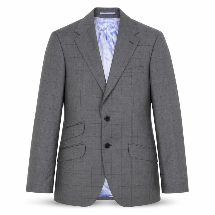 Charles Tyrwhitt Men Grey 36 Blazer Jacket Wool Cashmere Check