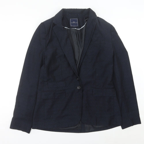 Next Women’s Blue Polka Dot Blazer Jacket UK 12 Regular Fit