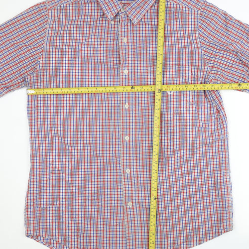 Chaps Men's Multicoloured Check Cotton Short Sleeve Shirt M