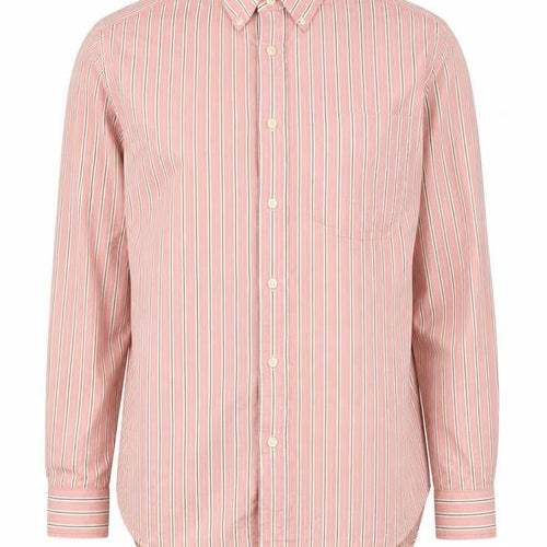 Gap Men's Pink Striped Classic Fit Cotton Button-Up Shirt Size S