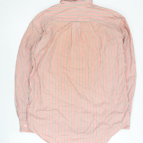 Gap Men's Pink Striped Classic Fit Cotton Button-Up Shirt Size S