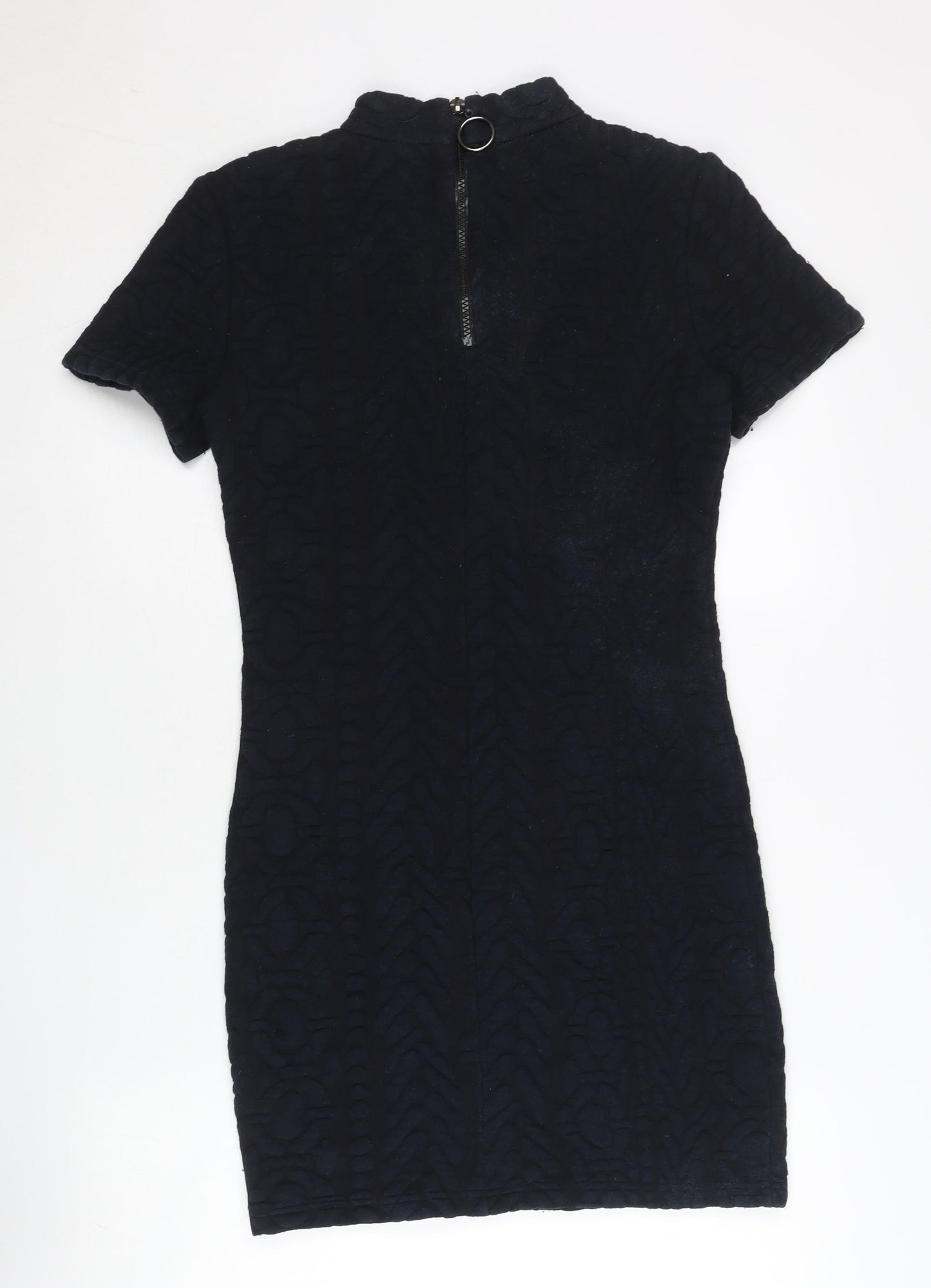 Topshop Women Black Bodycon Short Dress UK 12 Party Cocktail