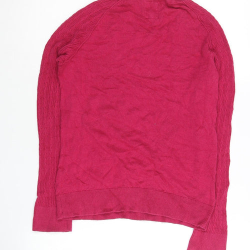 Mantaray Womens Pink Cable-Knit Pullover Jumper Size 10