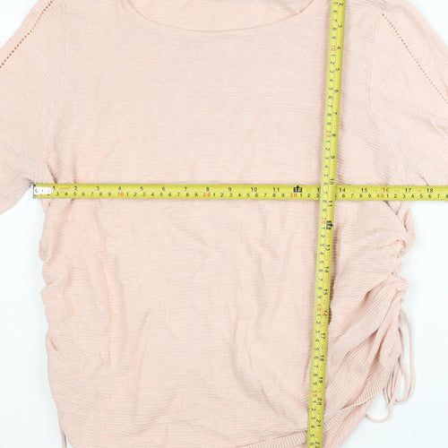 M&Co Women’s Pink Size 14 Pullover Jumper Scoop Neck Long Sleeve