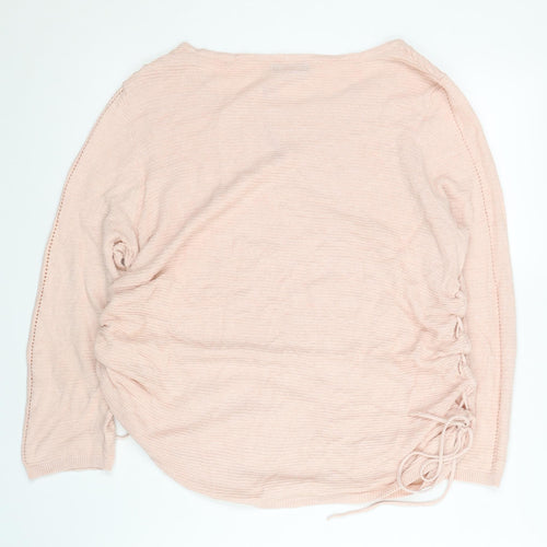 M&Co Women’s Pink Size 14 Pullover Jumper Scoop Neck Long Sleeve