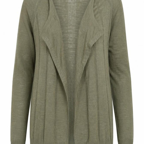 Next Women’s Green Cardigan Size 10 Open Knit Long Sleeve