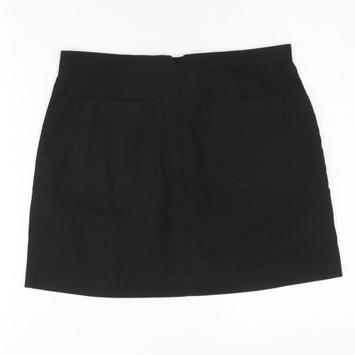 Next Womens Black Size 10 Pencil Skirt Knee Length Workwear