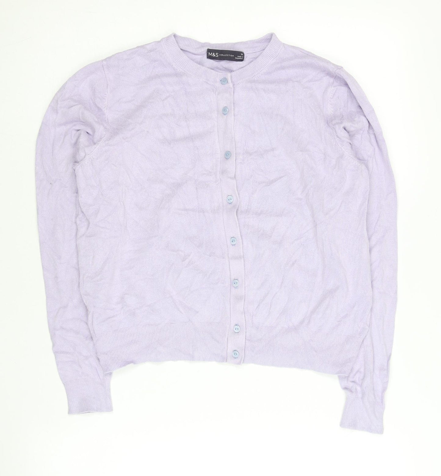 Marks and Spencer Womens Purple Size 14 Cardigan Knitwear