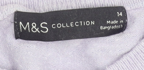 Marks and Spencer Womens Purple Size 14 Cardigan Knitwear