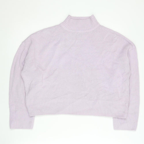 New Look Women’s Petite Purple Mock Neck Jumper Size M