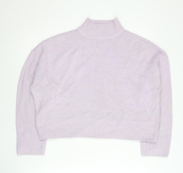 New Look Women’s Petite Purple Mock Neck Jumper Size M