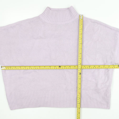 New Look Women’s Petite Purple Mock Neck Jumper Size M
