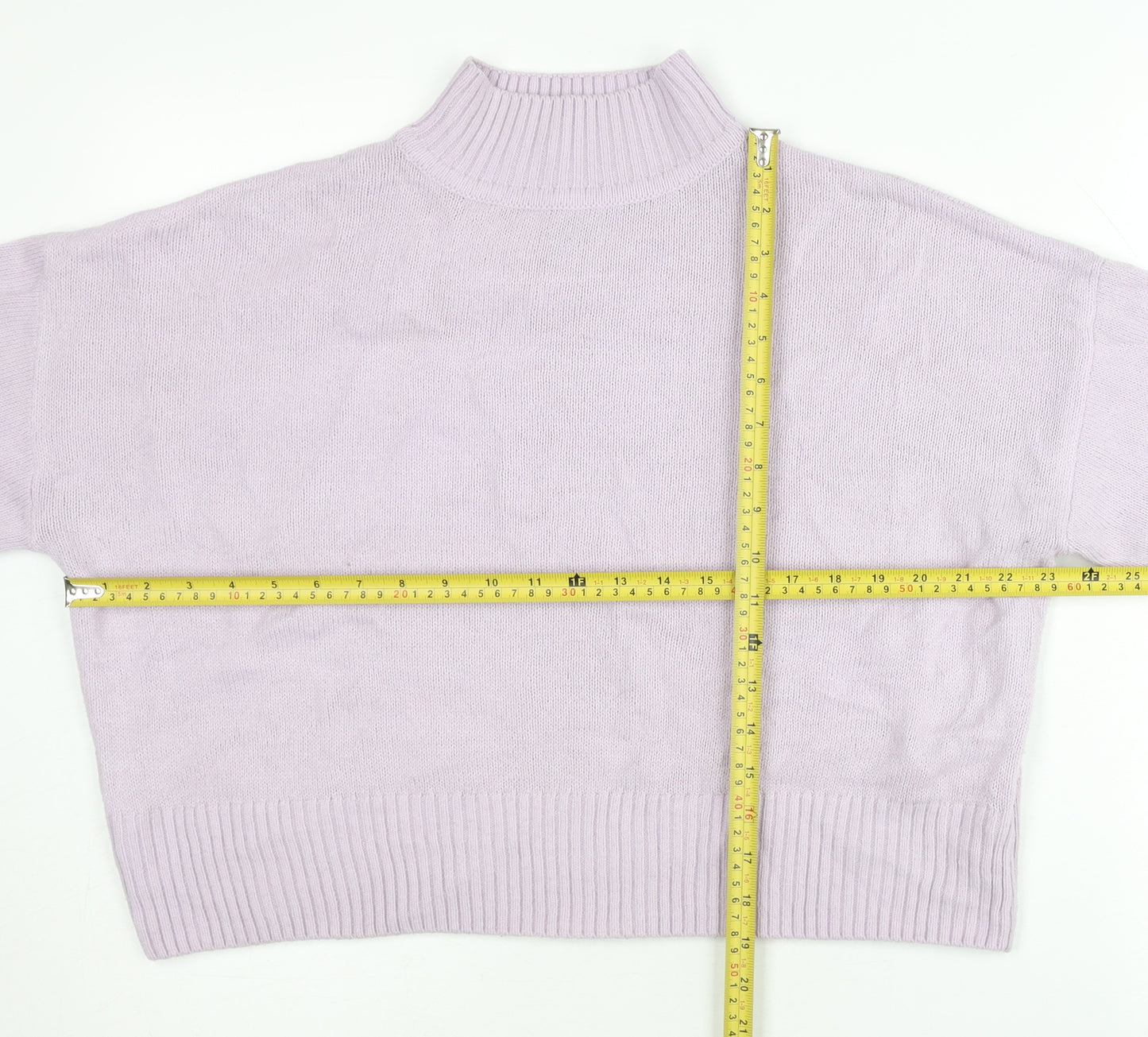 New Look Women’s Petite Purple Mock Neck Jumper Size M