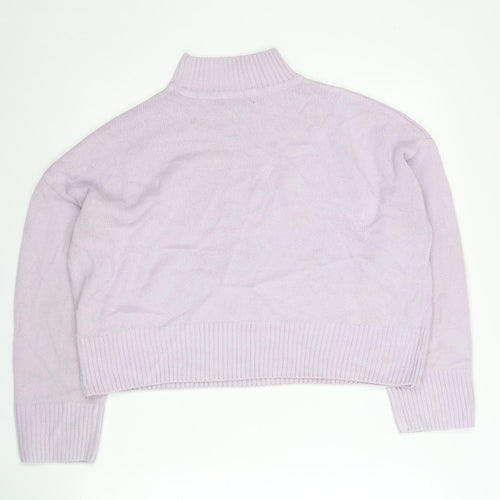 New Look Women’s Petite Purple Mock Neck Jumper Size M