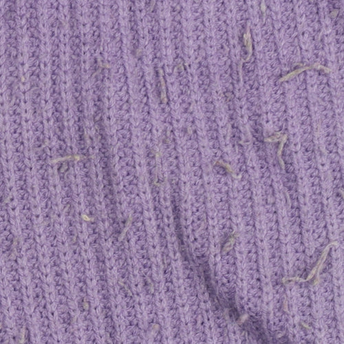 Eastex Womens Purple Cardigan UK 20 Crew Neck Lambswool Blend