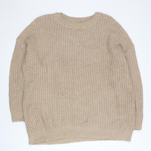 New Look Women’s Beige Chunky Knit Pullover Jumper M