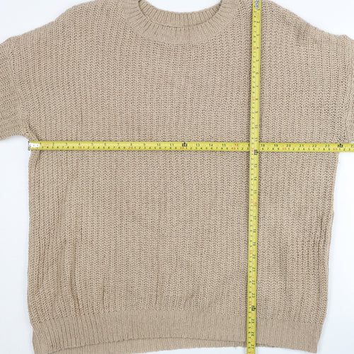 New Look Women’s Beige Chunky Knit Pullover Jumper M