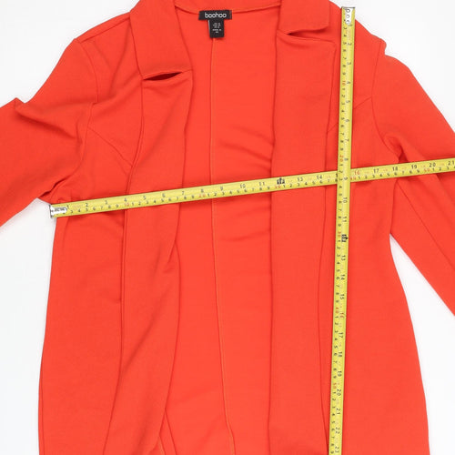 Boohoo Women’s Orange Blazer UK 10 Regular Fit Lightweight