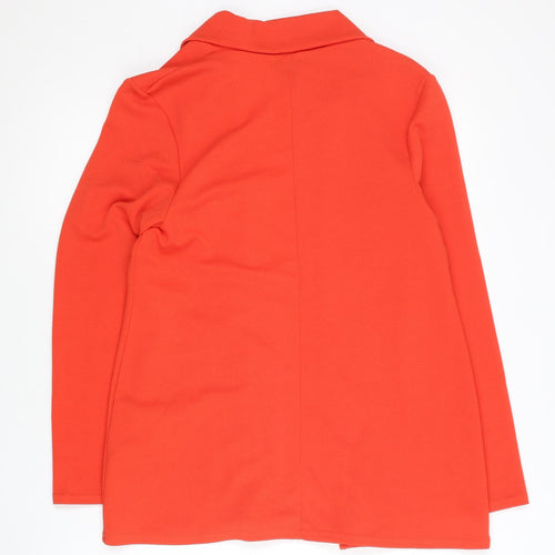 Boohoo Women’s Orange Blazer UK 10 Regular Fit Lightweight