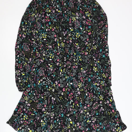 Marks and Spencer Women’s Multicoloured Floral A-Line Viscose Dress Size 10 Long
